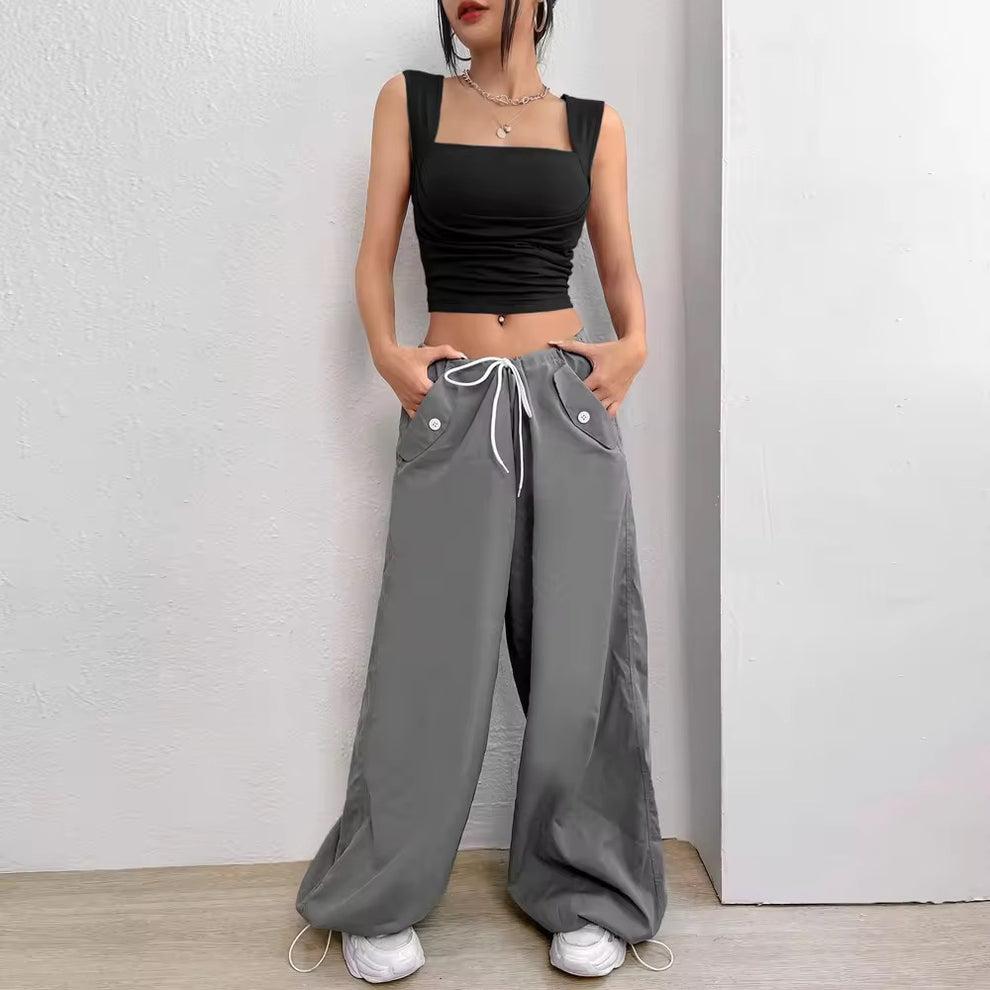 Square-Neck Stretch Camisole – Jet Black