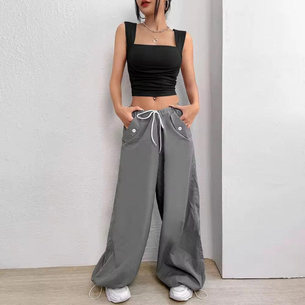 Square-Neck Stretch Camisole – Jet Black